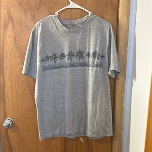 Gray Palm Tree Graphic Men's T-Shirt